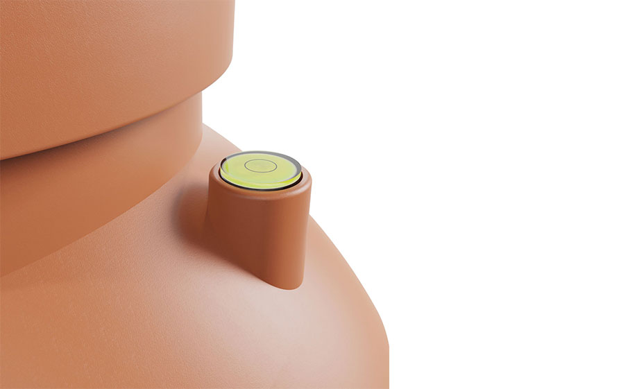 Роторная вентиляция Viotto для готовой мягкой и фальцевой кровли d=125 мм утепленная, RAL 8004 терракотовый