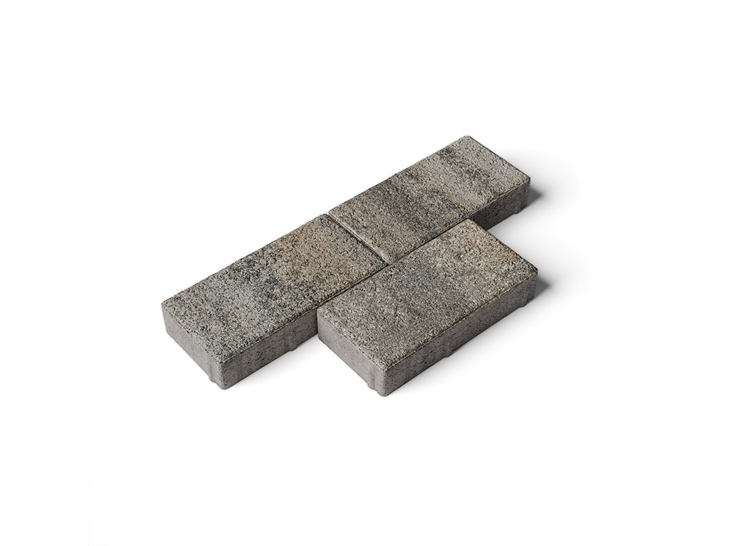 Плитка тротуарная Прямоугольник А.2.П.4 листопад гранит старый замок, 200*100*40 мм