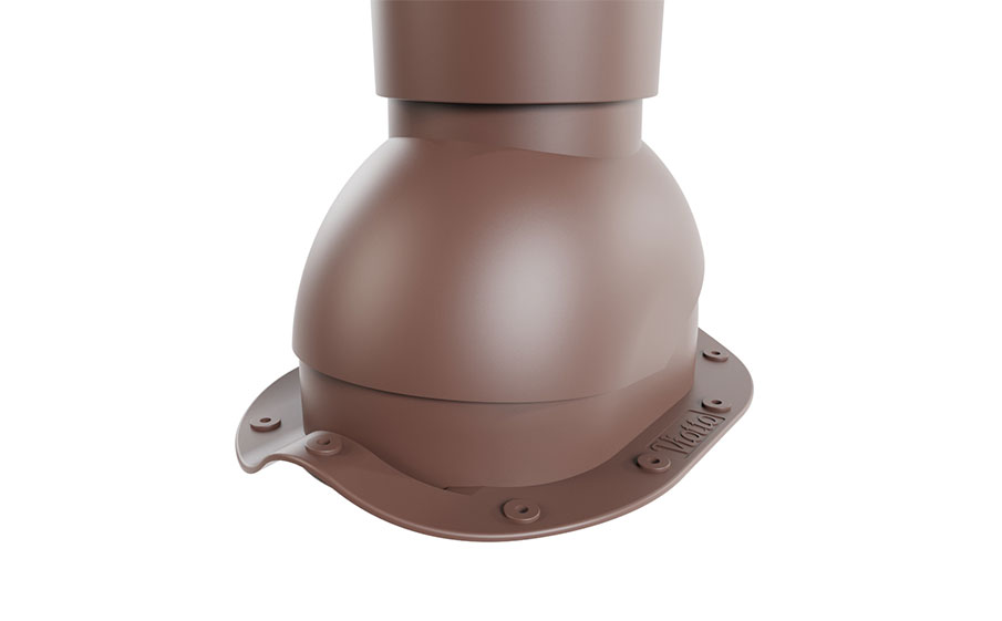Труба вентиляционная Viotto для металлочерепицы Монтеррей d=110 мм утепленная, RAL 8017 коричневый
