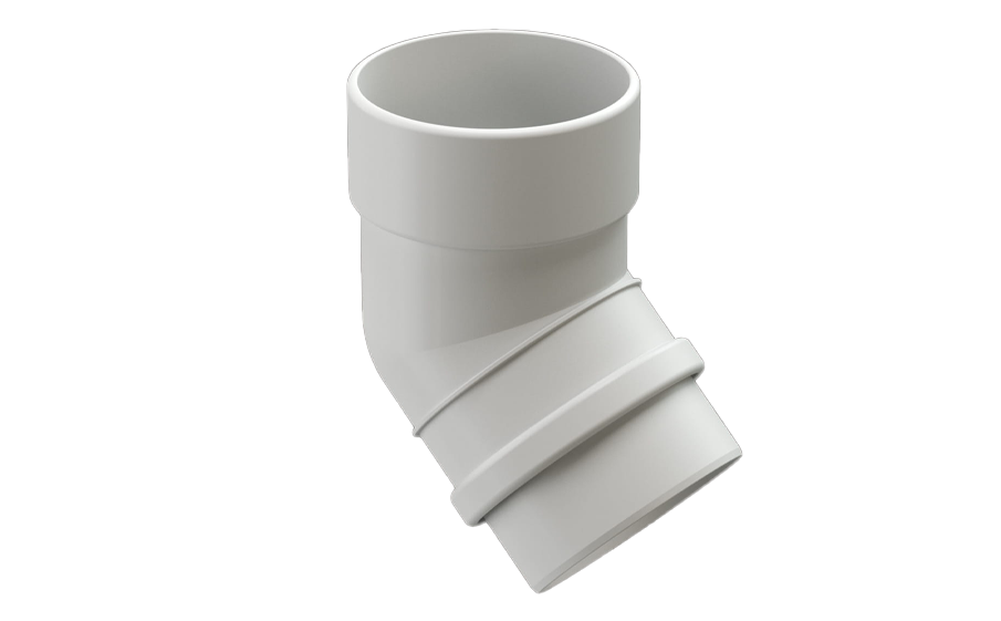 Колено трубы Docke LUX 45 градусов, пломбир