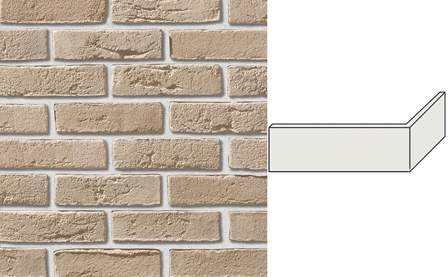Декоративный кирпич Leonardo Stone угловой элемент Дижон 220/110*70*14 мм 404