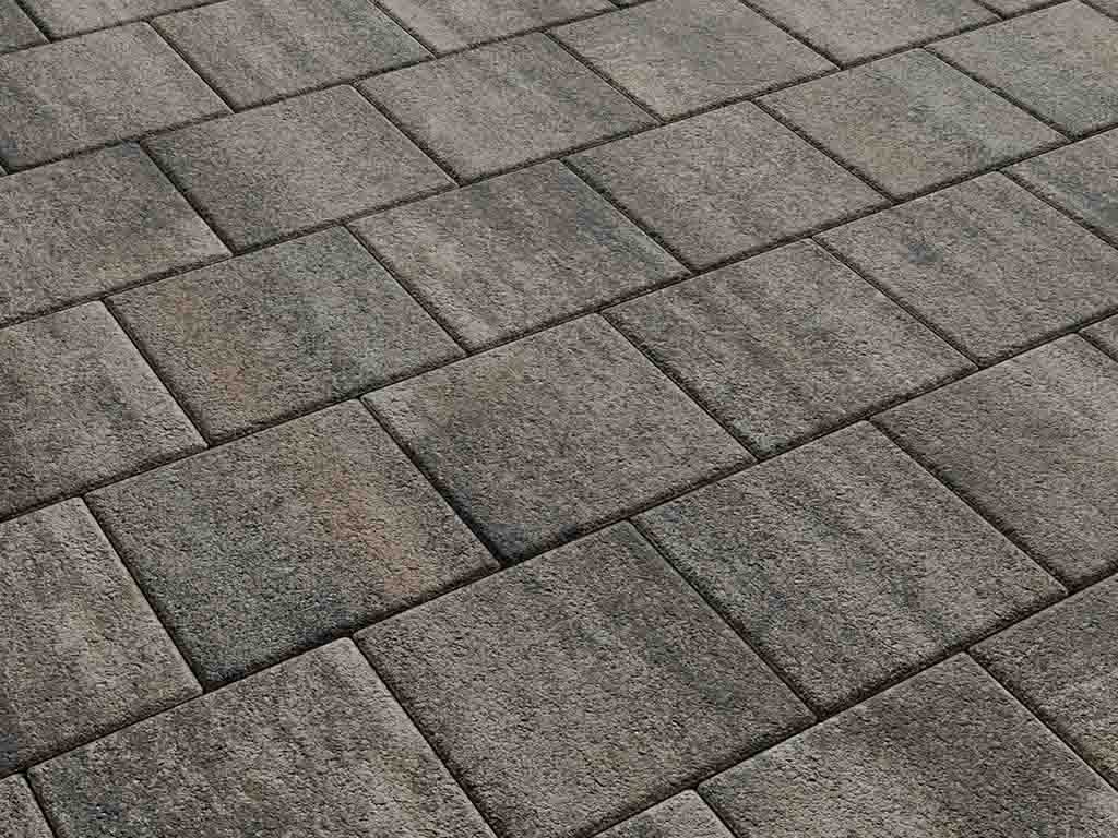 Плитка тротуарная Квадрат Б.2.К.6 листопад гранит старый замок, 200*200*60 мм