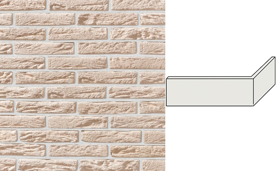 Декоративный кирпич Leonardo Stone угловой элемент Иль-де-Франс 185/90*47*13 мм 404