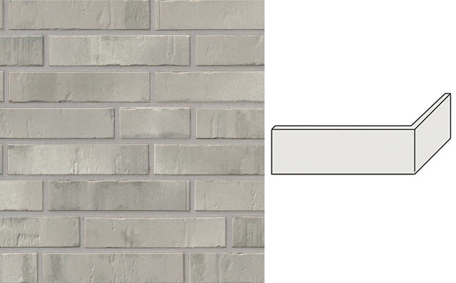 Клинкерная плитка угловая Stroeher Kontur CG, 482 graubrand, 240*115*71*12 мм