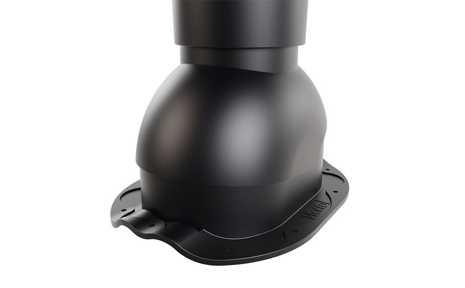 Труба вентиляционная Viotto для металлочерепицы Finnera d=110 мм утепленная, RAL 9005 черный