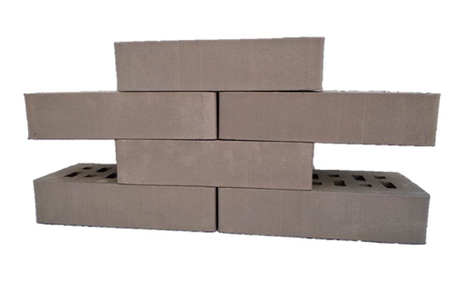 Кирпич клинкерный ЛСР серый №8 без фаски, 210*100*50 мм