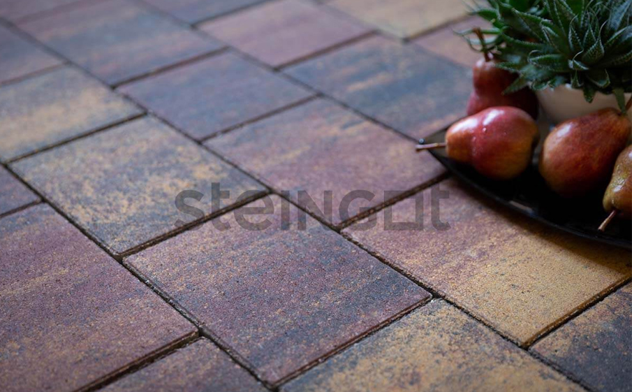 Плитка тротуарная Steingot Color Mix, Новый город, Блэнд, толщина 80 мм