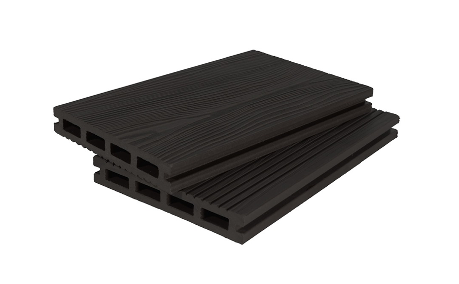 Доска террасная Grand Line 3D Графит, 3000*140*22 мм