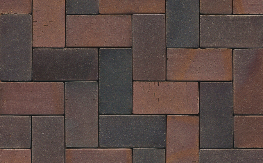 Клинкерная брусчатка Muhr №04S Rotbraun-bunt spezial, 200*100*52 мм