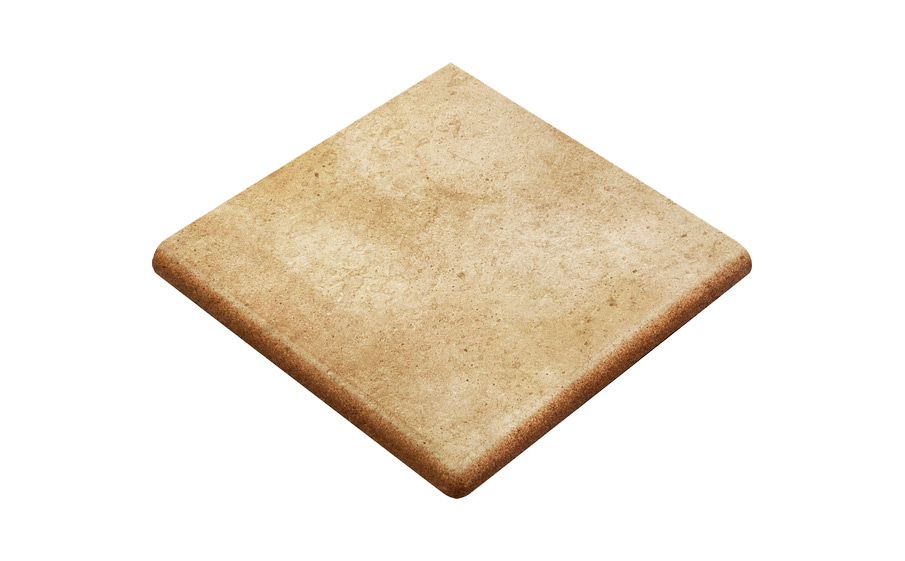 Клинкерная угловая ступень-флорентинер Gres Aragon Orion Beige 330*330*18(53) мм