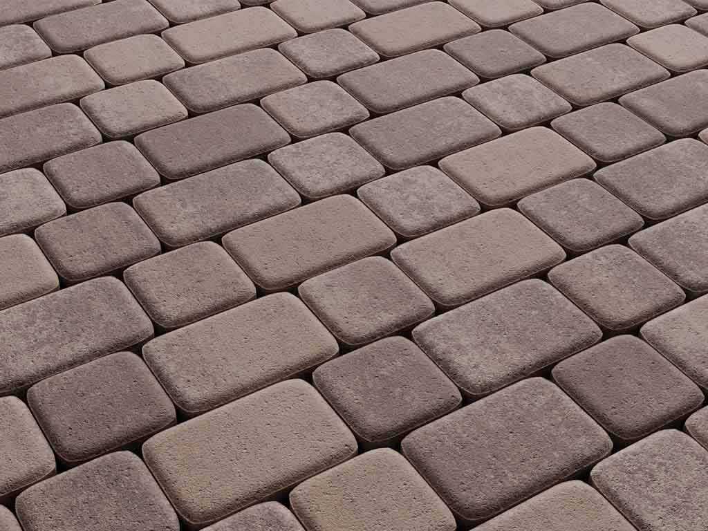 Плитка тротуарная Классико А.4.КО.4 листопад гладкий хаски, комплект 2 шт, толщина 40 мм