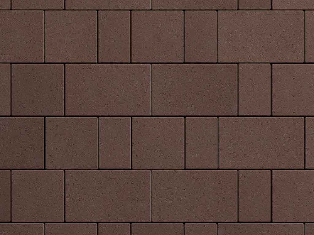 Плитка тротуарная Старый город Б.1.Фсм.8 стандарт гладкий коричневый, комплект 3 шт, толщина 80 мм