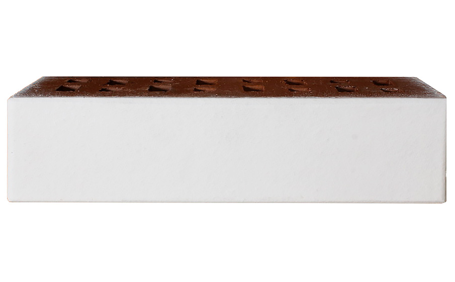 Кирпич клинкерный ЛСР Вернамо белый ангоб гладкий, 250*85*65 мм