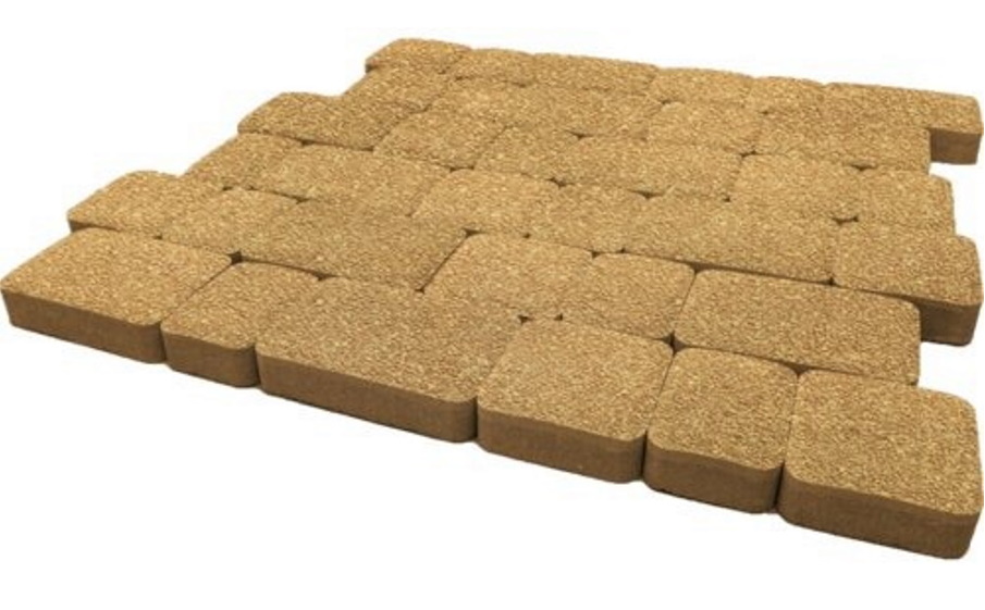 Плитка тротуарная SteinRus Инсбрук Альт А.1.Фсм.4, Native, песочный, толщина 40 мм