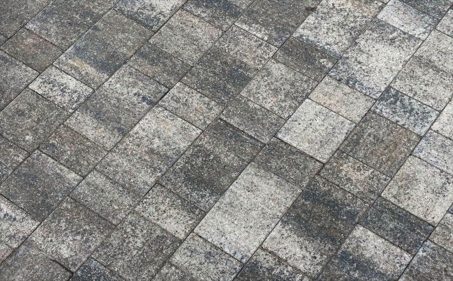 Плитка тротуарная Старый город Б.1.Фсм.8 листопад гранит старый замок, комплект 3 шт, толщина 80 мм