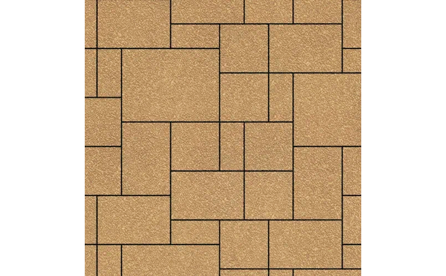 Плитка тротуарная SteinRus, Инсбрук Альпен Б.7.Псм.6, Native, песочный, толщина 60 мм