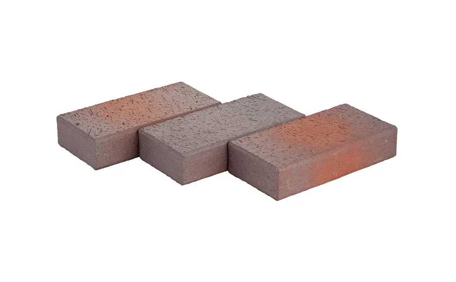Тротуарная клинкерная брусчатка Vandersanden Calau 45, коричнево-красный, 200*100*45 мм