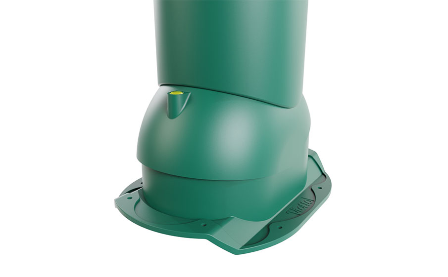 Труба вентиляционная Viotto для металлочерепицы Каскад d=150 мм утепленная, RAL 6005 зеленый