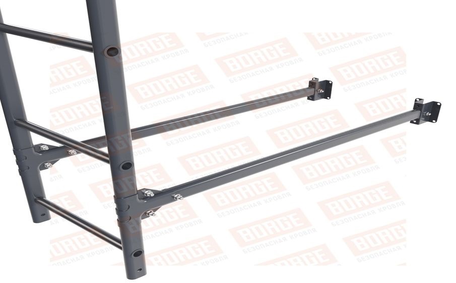 Лестница фасадная Borge (нижняя секция) оцинкованная RAL 7024, 1,8 м