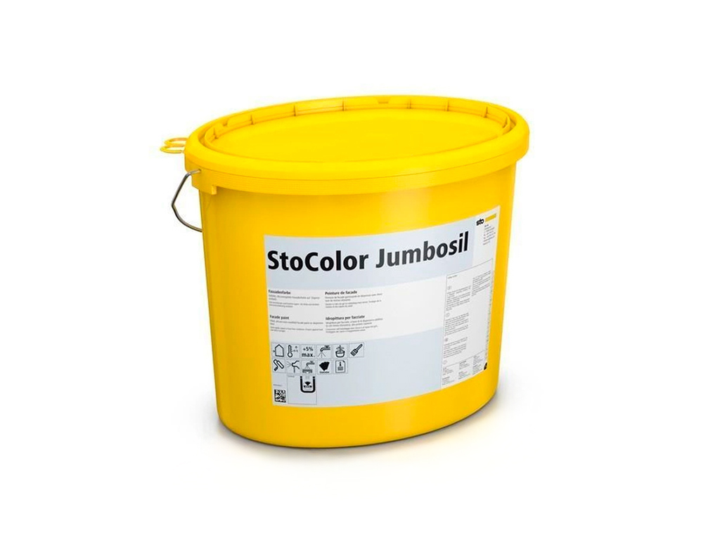 Фасадная матовая силиконовая краска StoColor Jumbosil weiss, белая, 15 л