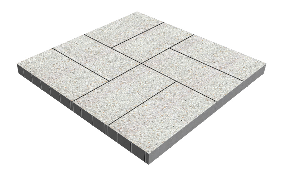 Плитка тротуарная SteinRus Парк Плейс Б.3.П.8, Доломит, Backwash, 600*300*80 мм