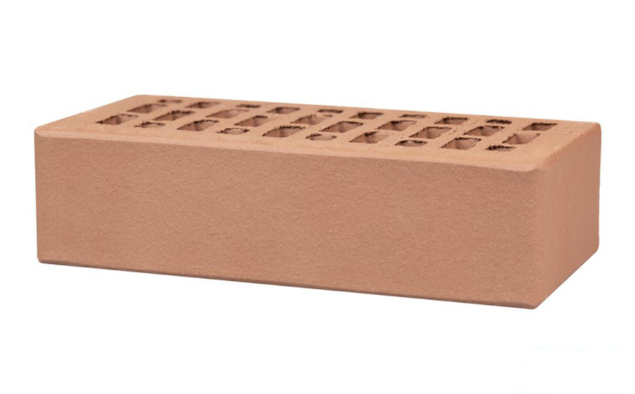 Кирпич облицовочный пустотелый ЛСР, светло-коричневый, гладкий, 250*120*65 мм