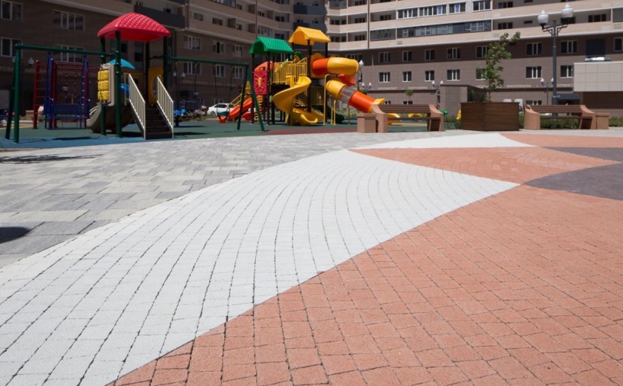 Плитка тротуарная Антик Б.3.А.6 гранит, красный, комплект 5 шт, толщина 60 мм