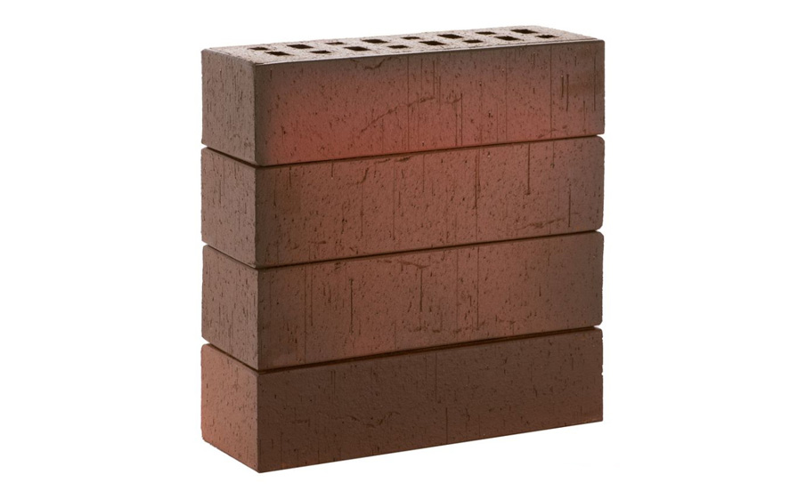 Кирпич клинкерный ЛСР Ричмонд красный флэш винтаж, 250*85*65 мм