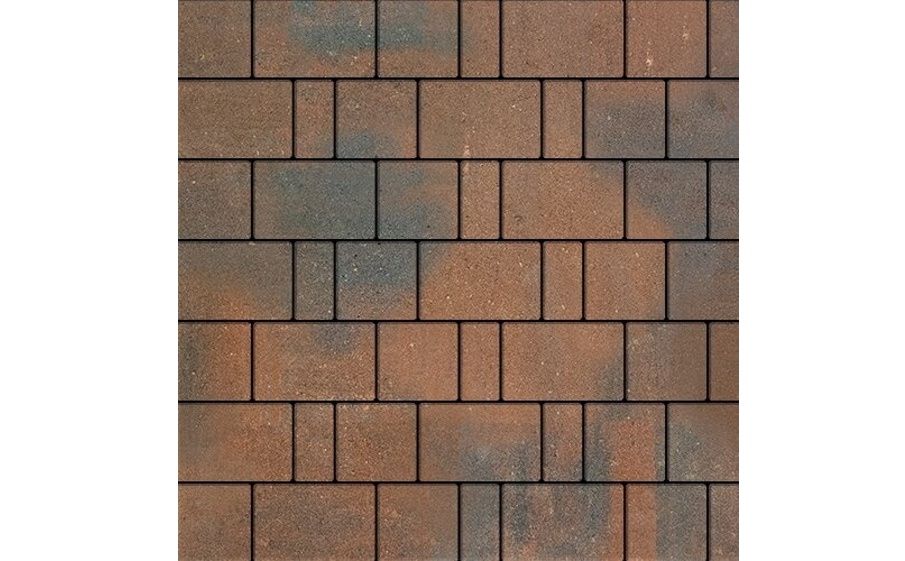 Плитка тротуарная SteinRus Бельпассо Б.23(М).Псм.6, гладкая, ColorMix Штайнрус, толщина 60 мм