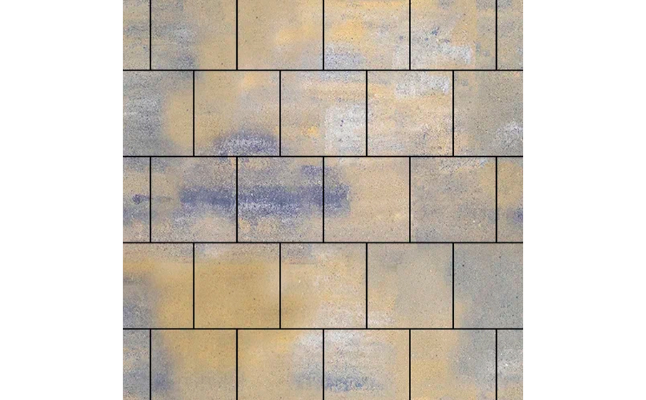 Плитка тротуарная SteinRus Valencia Б.3.К.8 гладкая, ColorMix Сиена, 300*300*80 мм