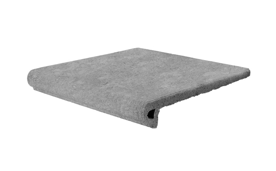 Клинкерная ступень-флорентинер Gres Aragon Stone Gris, 330*325*18(53) мм