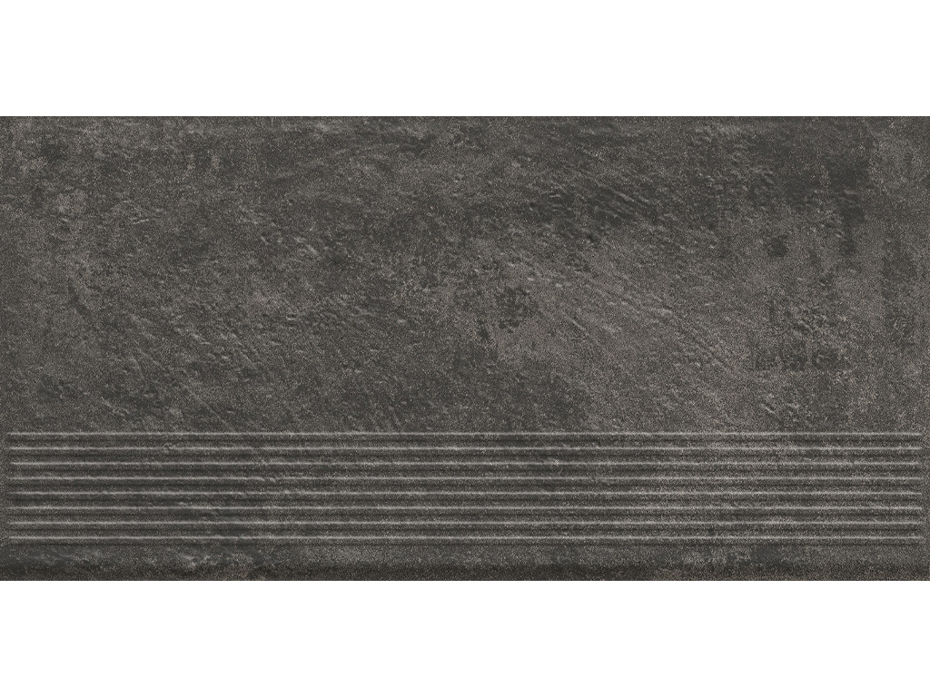 Клинкерная ступень с насечками Paradyz Carrizo, Bazalt, 600*300*8,5 мм