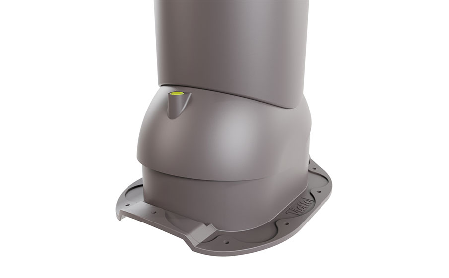 Труба вентиляционная Viotto для металлочерепицы Адаманте d=125 мм неутепленная, RAL 8019 серо-коричневый