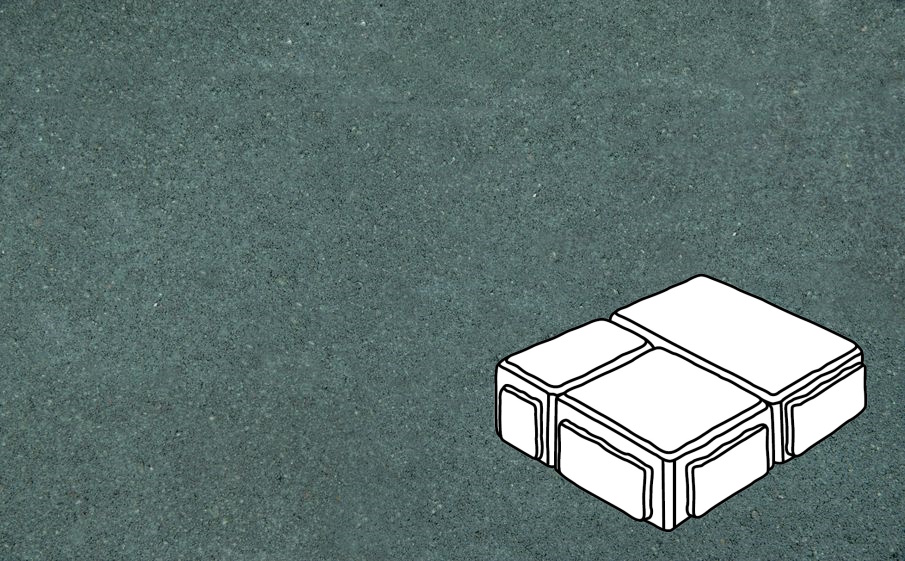 Плитка тротуарная Готика Profi, Старый Город В.3.Фсм.8, зеленый, частичный прокрас, с/ц, толщина 80 мм, комплект 3 шт