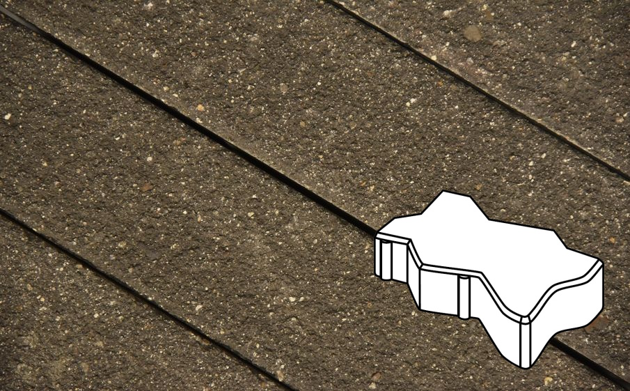 Плитка тротуарная Готика Premium Bronze, Зигзаг/Волна Б.2.Ф.6, №14, 225*112,5*60 мм