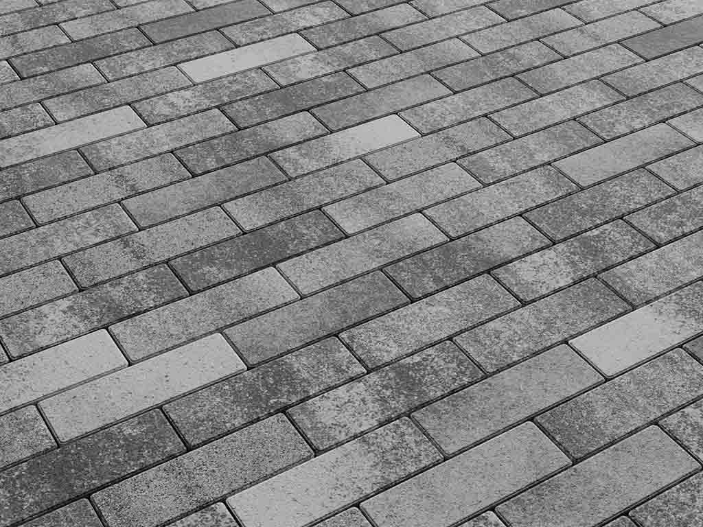 Плитка тротуарная Паркет Б.4.П.6 листопад гладкий антрацит, 180*60*60 мм