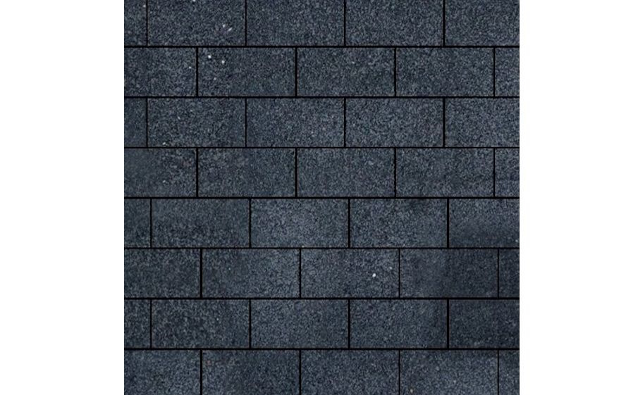 Плитка тротуарная SteinRus Прямоугольник В.6.П.8 Backwash, Неро, 200*100*80 мм