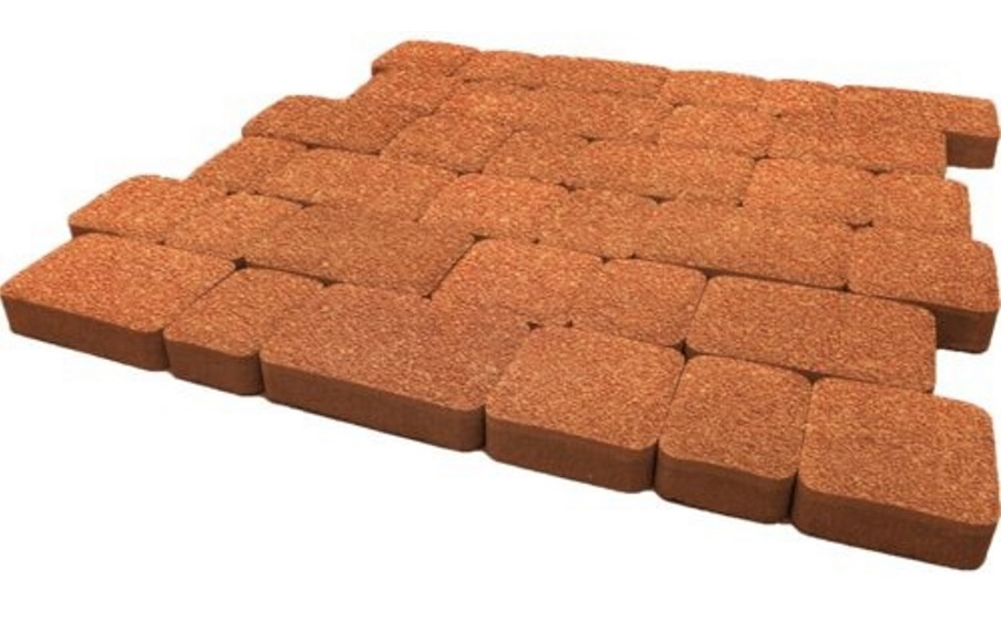 Плитка тротуарная SteinRus Инсбрук Альт А.1.Фсм.4, Native, оранжевый, толщина 40 мм