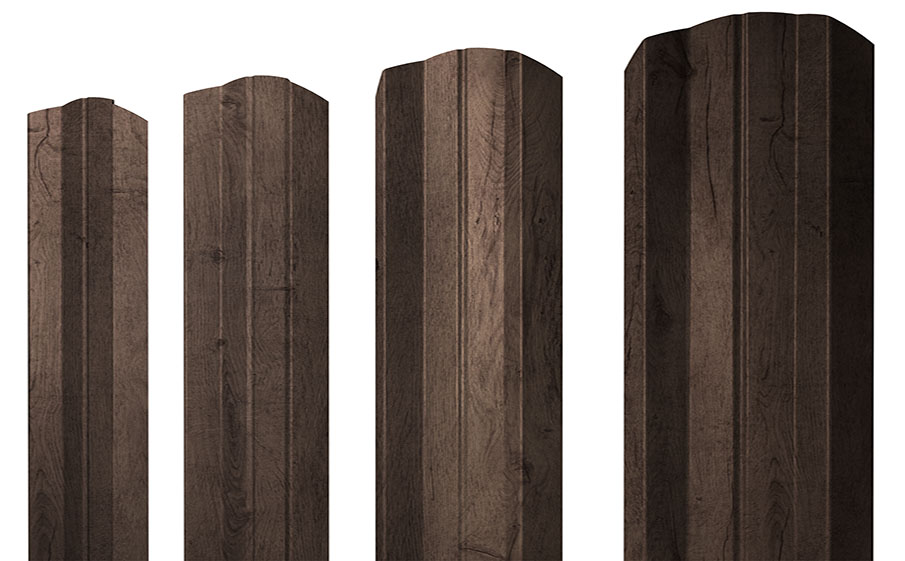 Штакетник М-образный А фигурный 0,45 Print Premium Almond Wood Fresh