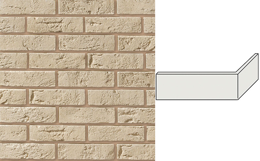 Декоративный кирпич Leonardo Stone угловой элемент Бремен 191/80*65*11 мм 051