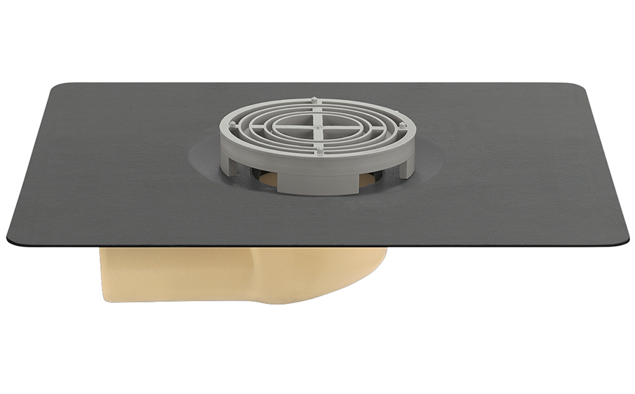 Воронка балконная угловая Sita, SitaMini, DN 50, битумный фартук