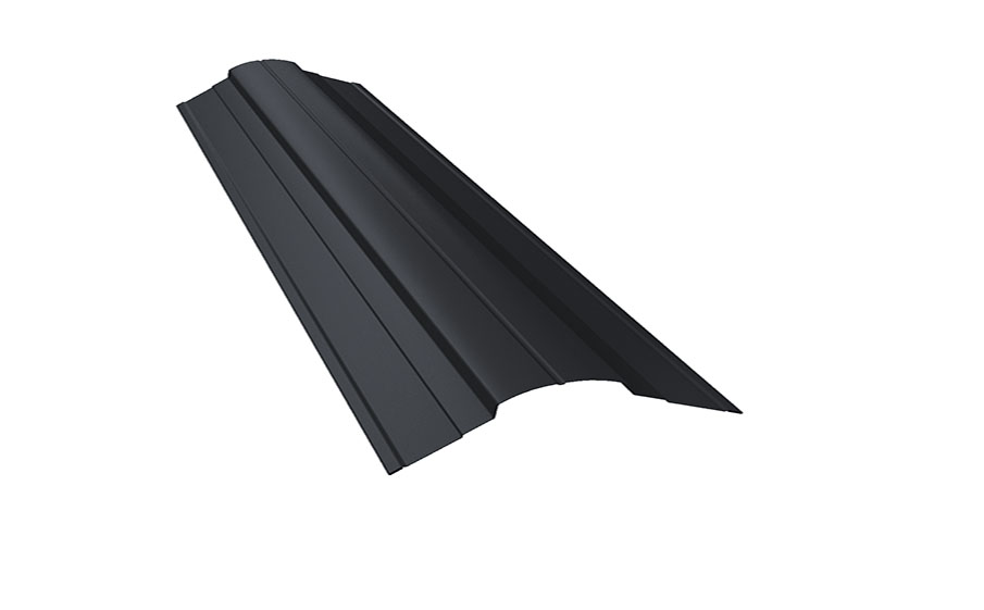 Планка конька фигурного 70*70 мм Grand Line Rooftop Бархат RAL 7024, 2,5 м
