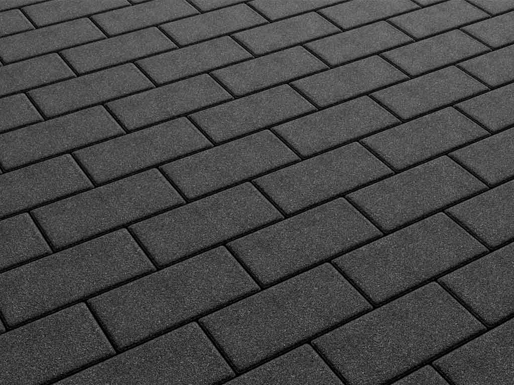 Плитка тротуарная Прямоугольник Б.2.П.6 стоунмикс черный, 200*100*60 мм