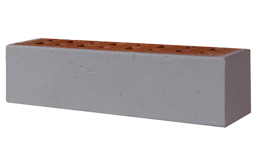Кирпич клинкерный ЛСР Осло серый ангоб винтаж, 250*85*65 мм