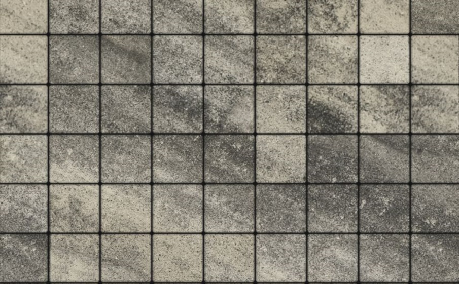 Плитка тротуарная Квадрат Б.3.К.6 листопад гладкий антрацит, 100*100*60 мм