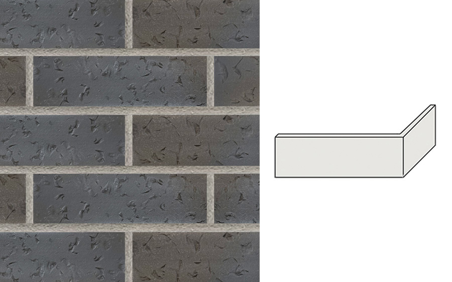 Клинкерная плитка угловая Terramatic Moon Brown AA, 185*71*60*14 мм