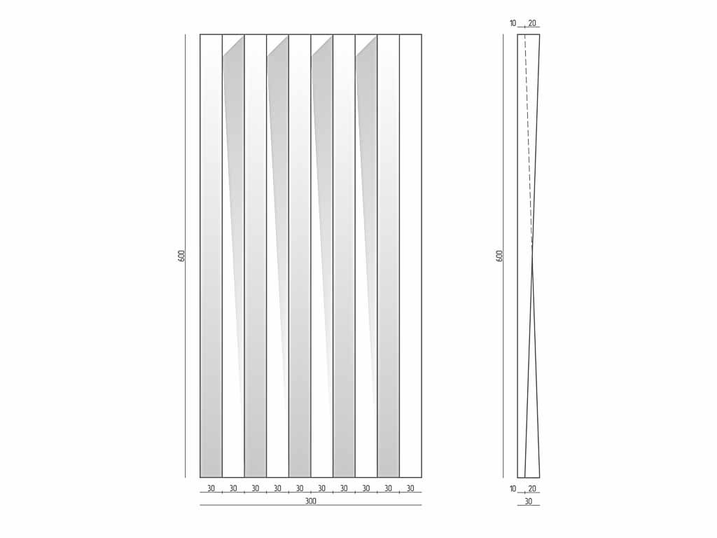 Фасадная панель LTS BEVEL max (БЭВЕЛ макс) Камчатка, 600*300*40 мм