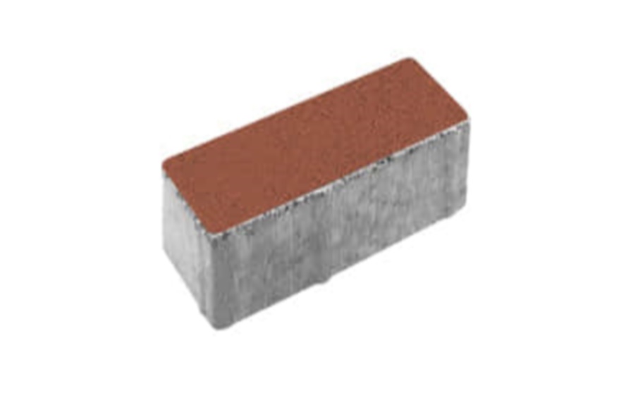 Плитка тротуарная Паркет Б.16.Псм.8 стандарт гладкий красный, комплект 6 шт, толщина 80 мм