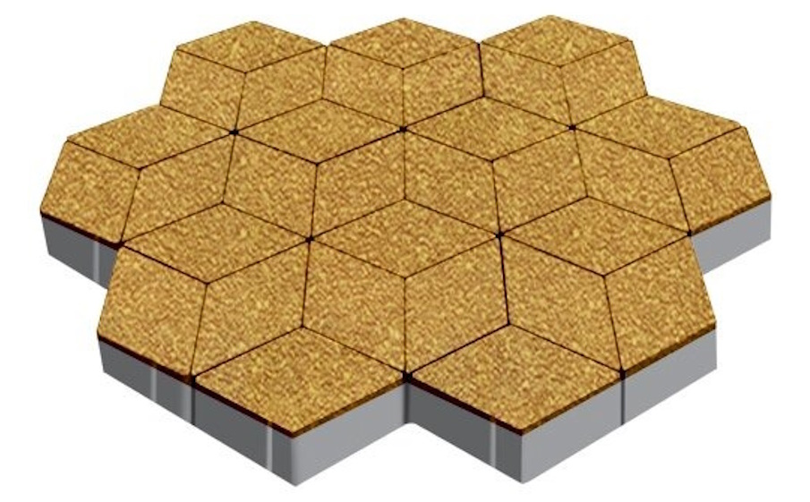 Плитка тротуарная SteinRus Полярная звезда Б.5.Ф.8 Native, желтый, 200*200*80 мм