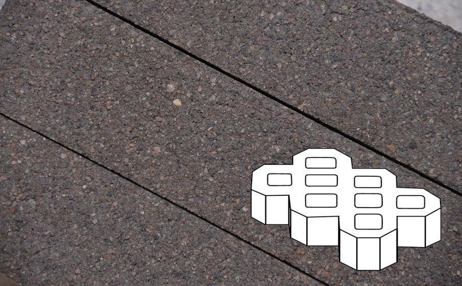 Плитка тротуарная Готика Premium Silver, Экопарковка Б.6.ГР.10, №13, 600*400*100 мм